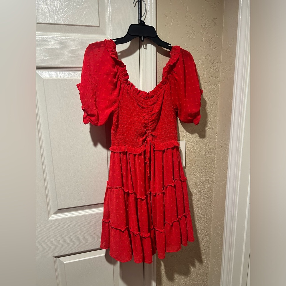Red Ruffled Dress